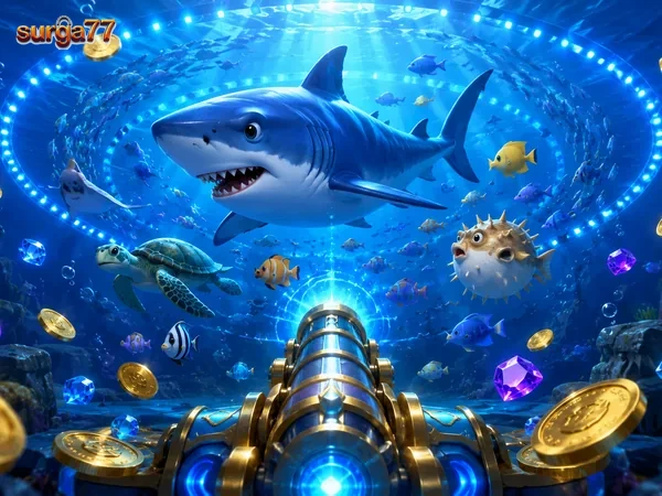 Layar permainan Fisher Game saat sesi berlangsung